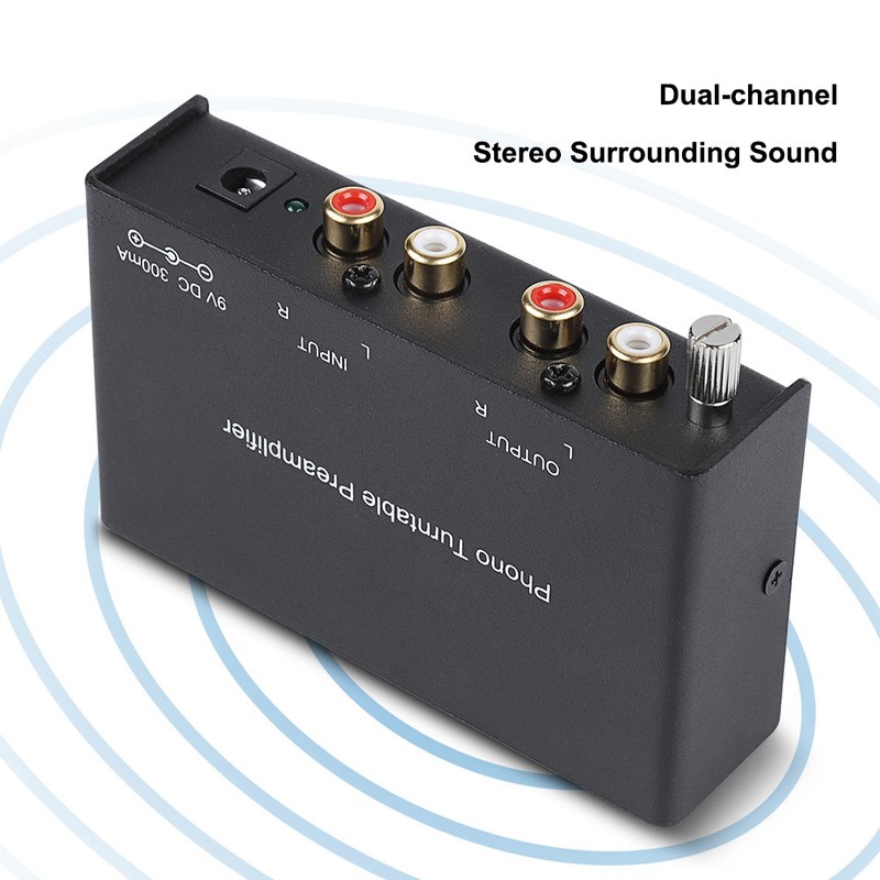 Dual channel Phono Preamplifier RCA Preamplifier Output Noise Cancelling Phono