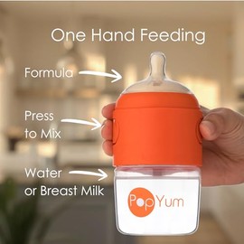PopYum - Biberón anticólicos para bebé para preparar, mezclar y administrar fórmula, Paquete de 3, 5onzas / 150ml