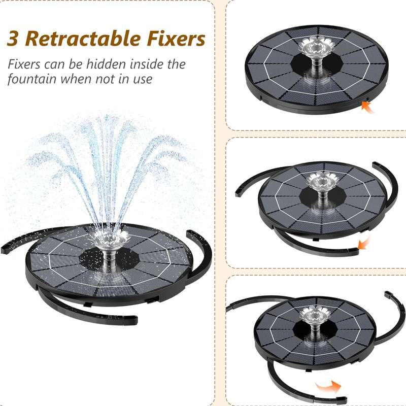 AISITIN 28 Inch Bird Bath with 3.5W Solar Fountain for
