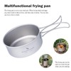 iBasingo Titanium Pot Pan Set Lightweight Camping Cookware Outdoor Kitchen