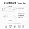 OCCI CHIARI Clear Blue Light Blocking Glasses Women, Rectangular Screen