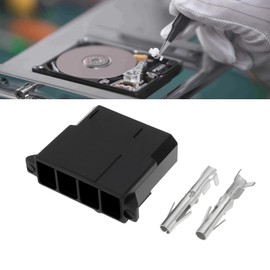 SING F LTD 4pcs 4 Pin Computer PATA HDD PC Power Connector Kit Compatible with Molex Power Interface Hard Drive Optical Drive (Male)