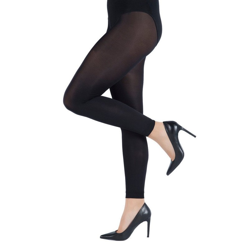 Ulla Popken Women's Plus Size 60 Denier Footless Tights Leggings
