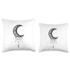 Beautiful Islamic Crescent Moon Minimalist Ramadan Design Throw Pillow