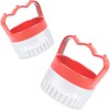 2 Pcs Fluted Round Cookie Cutter with Handle 3“ 4”,