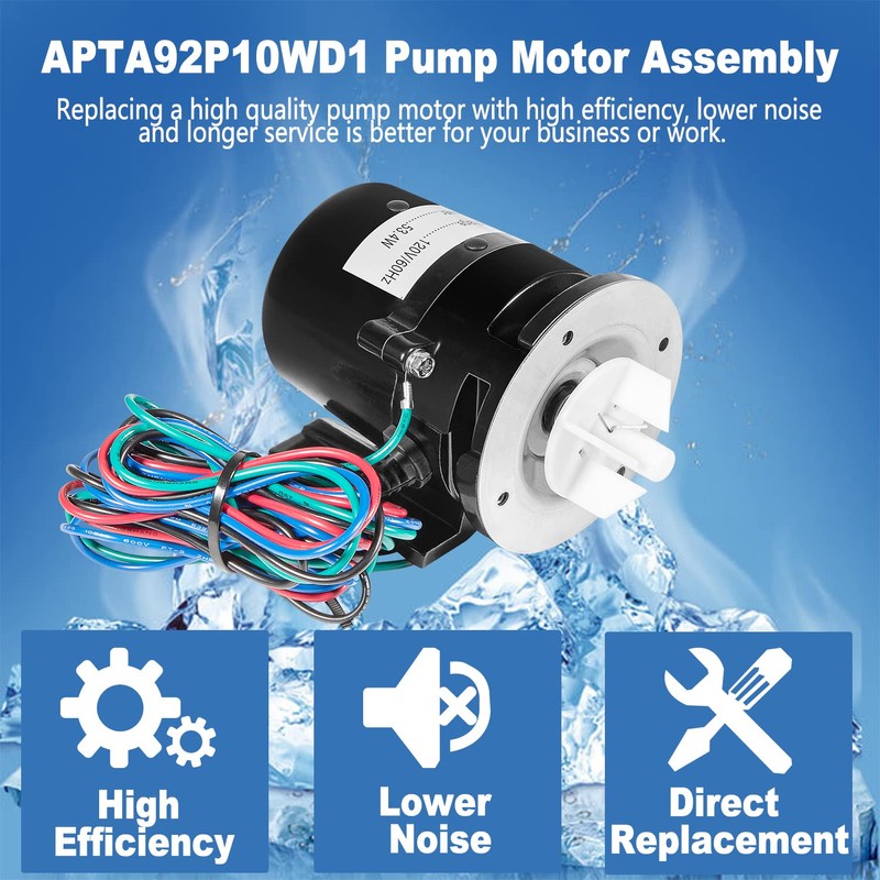 APTA92P10WD1 Water Pump Motor Assembly Replacement For Hoshizaki Water Pump