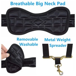 adorence Padded Saxophone Neck Strap - Sax Strap with Metal Swivel Snap Hook & Removable Neck Pad - H09 Black