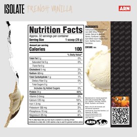 Arms Race Nutrition Arms Race Nutrition | ARN | Isolate Whey Protein (32 Servings, French Vanilla)