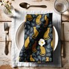 Vargottam Cheetah & Monstera Print Design Cotton Canvas Napkin -