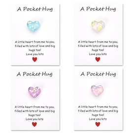 Pocket Heart Hug Token Bulk for Boyfriend Girlfriend Valentiens Day Gifts for Women Men Little Hugs for Son Daughter Birthday Graduation Gifts for Mom Dad Long Distance Relationship Gift for Friends
