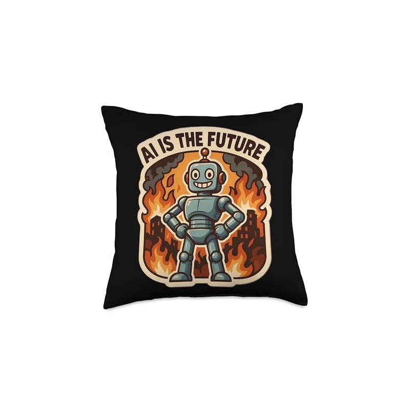 AI is The Future Funny Anti Artificial Intelligence Sarcasm Throw