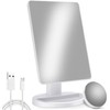 Espejo Maquillaje Iluminado LED Aumento 10x Espejo 21 Luces Táctil