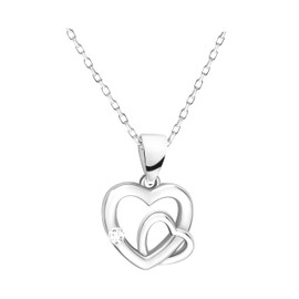 Sofia Milani - Women's Necklace 925 Silver with Zirconia Stones - Heart Pendant, Sterling silver, Cubic Zirconia