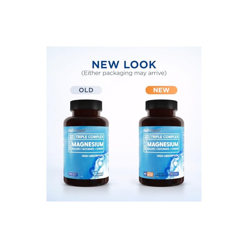 BioEmblem Triple Complex Magnesium 300mg 90 caps - Magnesio Glicinato