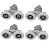Leliafleury 4PCS Double Sliding Roller 19mm Shower Door Rollers Shower