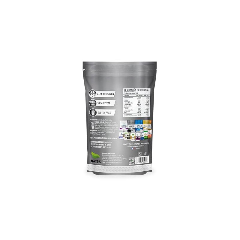 NATSA Citrato de Magnesio Premium 1 Kg