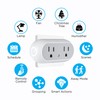 JONATHAN Y PLG1002A Smart Dual Plug, Alexa, Google Home Assistant