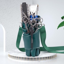 Niaoszhex Hairdresser Belt Bag, Scissor Bag, Barber Tool Bag, Hairdresser Salon Cutting Bag, Hairdresser for Hairdressing Salon, Scissors, Comb Storage (LQ-XT Green)