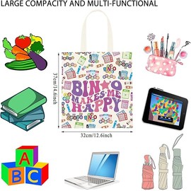 TSOTMO Funny Player Gift Makes Me Happy Tote Bag Game Lover Gift Game Gamble Gift