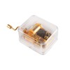 VOANZO Retro Engraved Mini Wind Up Musical Box Clear Hand