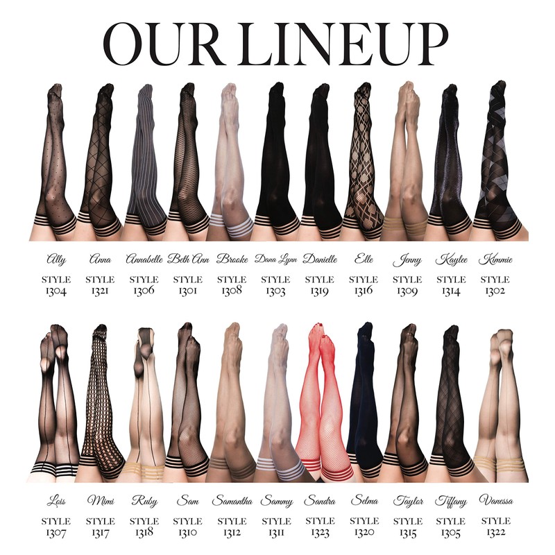 Kix'Ies Thigh Highs Elle Thigh Highs Black Size D