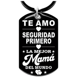 Allpeak Mom Gifts for Mothers Day - Regalos Para el Día de Las Madres, Dia de Las Madres Regalos, Mamá Spanish I LOVE YOU SAFETY FIRST BEST MOM IN THE WORLD Keychain Christmas Stocking Stuffers Gifts