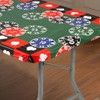 Fun Express 8 Ft. Casino Fitted Rectangle Plastic Tablecloth