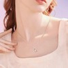 Wendalern Diamond Cat Necklace Sterling Silver Cute Cubic Zirconia Moon