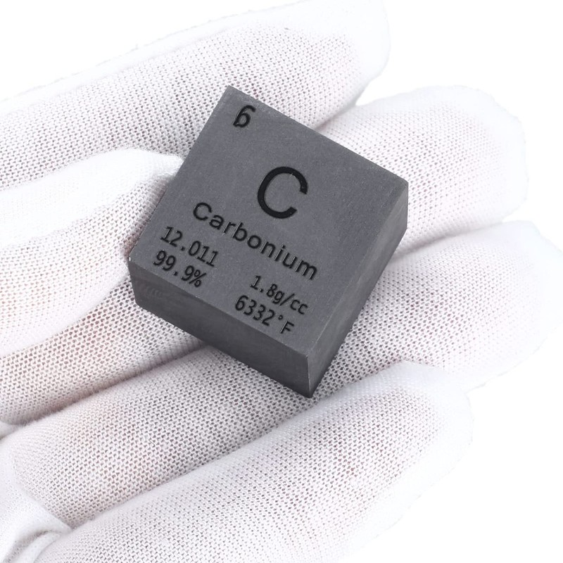 Pevfeciy 1 Inch Carbon Cube 25.4 mm Metal Density Cube