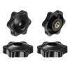 HARFINGTON 4pcs Star Knobs M5 Female Thread 32mm Head Plastic