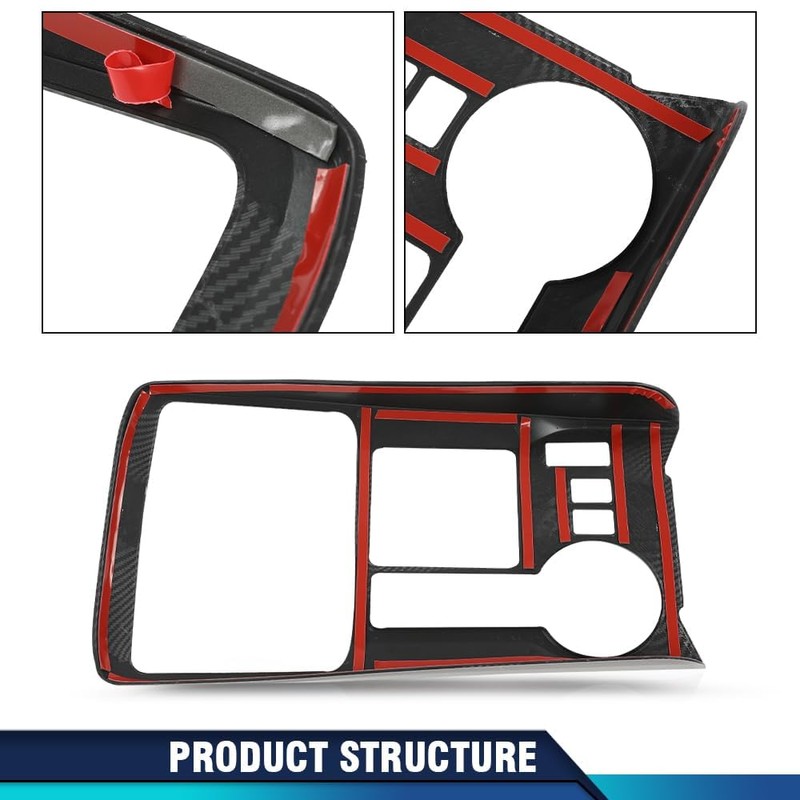 PIT66 Center Console Trim Gear Shift Panel Decor Cover Trim
