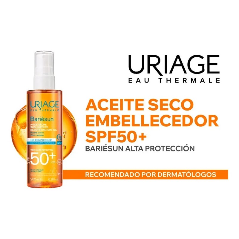 Bariesun Aceite Seco Embellecedor Spf50 - Uriage 200 Ml