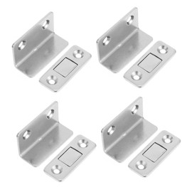 LALAFINA Door Catcher Cupboard 4pcs Stopper Invisible l Shape Wardrobe Catch Closet Catch