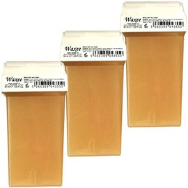 Waxee Compatible for Veet Easy Wax 50ml roll on Wax Replacement Roller Wax Cartridge Honey (3 x 50ml roll on Wax Cartridge)