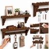 17-Inch Scalloped Rustic Wall Shelves Set of 2, Shelves for