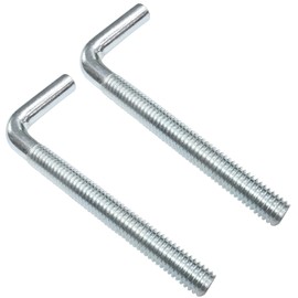 AERZETIX - C48196 - Set of 2 Screw Hooks Metal with Metric Thread M8 x 80 mm - Angle Hook - Hook in the Shape of L - Screw Hook for Hanging