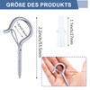 MingZhuInC Screw Hooks, Pack of 20 Hook Screws, Q-Shaped Hooks