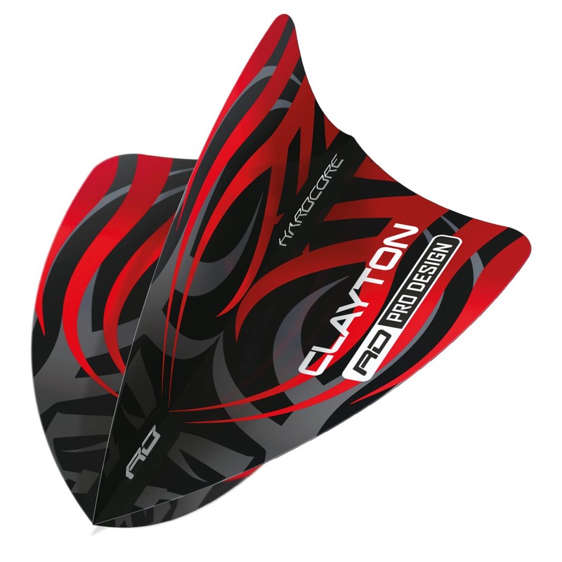 RED DRAGON Hardcore Jonny Clayton Freestyle Dart Flights- 3 Sets
