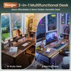 Huuger Computer Desk, 55 Inch Home Office Desk, Gaming Writing