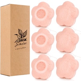 Wokelai Konjac Flower Shape Deep Cleansing Gentle Exfoliating Facial Sponge