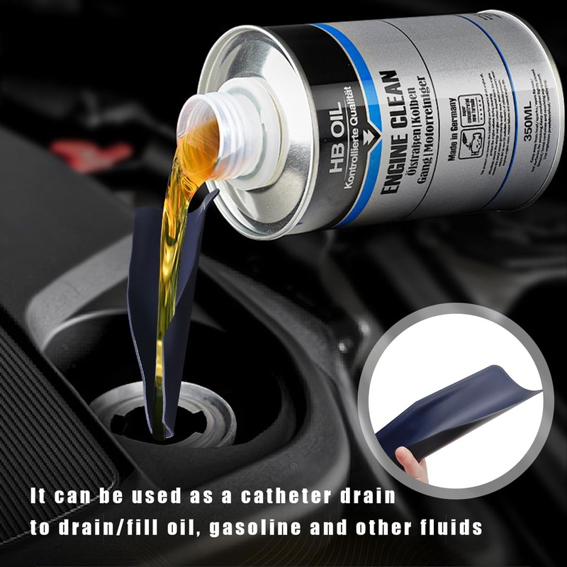 JUSTTOP 2 PCS Flexible Draining Oil Funnel, 14.76×6.7 Inch Reusable