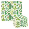 Senya Green Cacti Print - Juego de 6 paños de