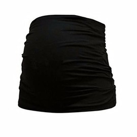 Maternity Belly Band Cover Pregnancy Baby Support Strap - Black Large One Piece