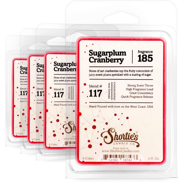 Shortie's Candle Company Sugarplum Cranberry Wax Melts Bulk Pack -