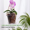 SUADEN 5.3 Inch Clear Acrylic Planter Pot with Tray,Orchid Pot