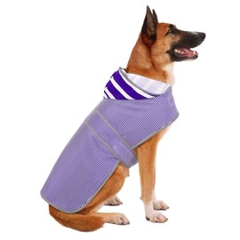 Extra Large Dog Raincoat with Hood and Leash Hole, Waterproof Dog Rain Jacket for Large Pets and Dogs