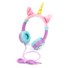DURAGADGET Volume Limiting Magical Unicorn Kids' Headphones with Audio Sharing Port - Compatible with RUIZU X02