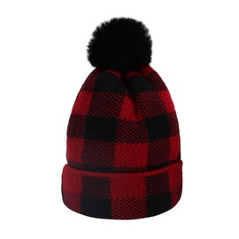 PannySewCraft Knit Santa Hat for 0-6 Month Baby Christmas Hat Warm Xmas Hat for Newborn Party Costumes