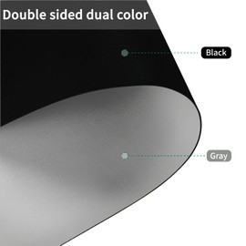 Zinkooat Leather Table Cover,1.8mm Thick,42x60 Inch Table Protector,Table Protector for Dining Room Table,Dining Table Cover,Table Cover Protector,Table Top Cover(Black+Gray,42x60)