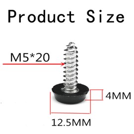 Kennzeichen Schrauben Kennzeichenbefestigung 12er Set M5 x 20mm Edelstahl Schrauben für Auto Motorrad Nummernschild Halter